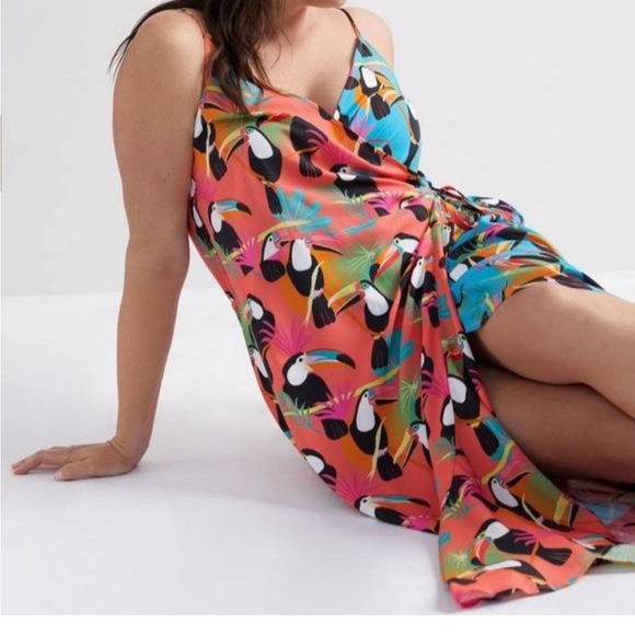 FARM RIO | x Anthropologie Toucans Print Wrap Maxi Dress Medium - Picture 15 of 17